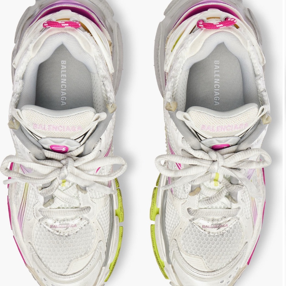 Balenciaga White and Pink Sneakers